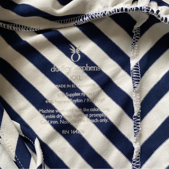 Halsey Hoodie in Repreve® Striped Jersey (Navy / White) - Picture 2 of 5